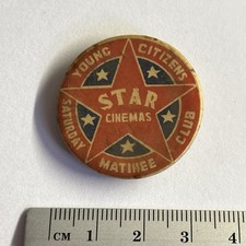 Rare Collectible Pin Badge Star Cinemas Young Citizens Saturday Matinee Club