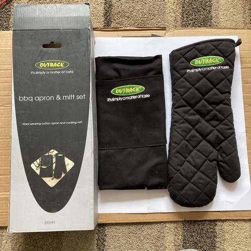 Outback bbq apron mitt set - apron, &