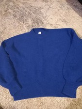 Ladies John Lewis Knitted Jumper. Blue. Size M 10/12. Excellent Condition Lovely