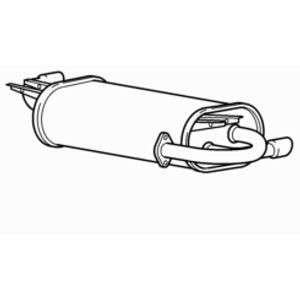 Quality rear exhaust silencer - quality,