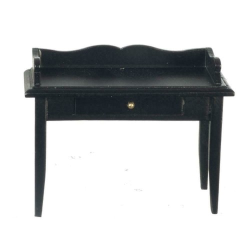 Dolls house black desk - dolls,