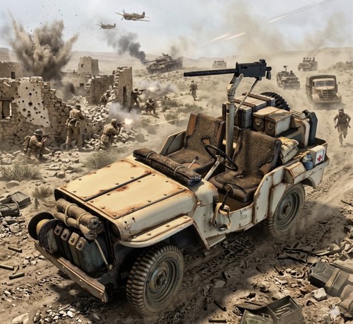 2002 hasbro 1941 jeep - hasbro,