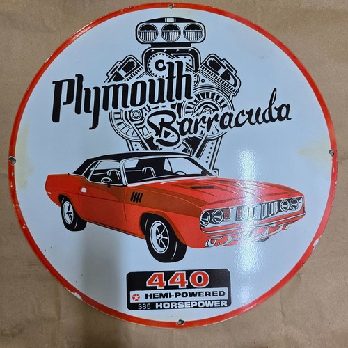 Plymouth barracuda porcelain - plymouth,