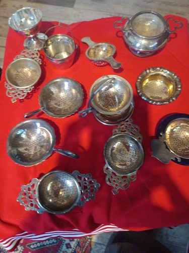 Vintage tea strainers - 12,