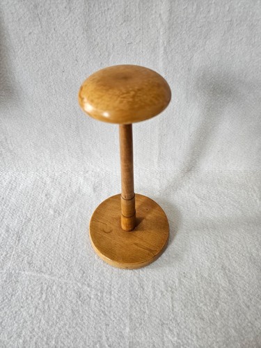 Wood hat wig stand display - wig,
