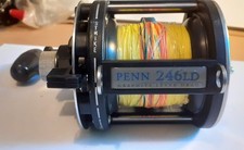 PENN  246LD LEFT HAND LEVER DRAG BOAT REEL LOADED WITH 60LB BRAID