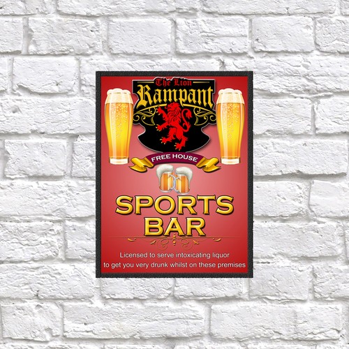 Rampant sports bar retro tin - rampant,