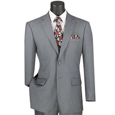 VINCI Men's Gray 2-Button Suit