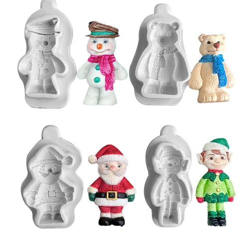 Santa elk bear elf silicone - santa,