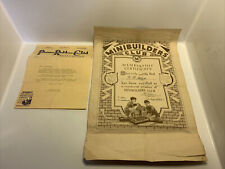 Minibrix Building Blocks Minibuilders Club Membership Certificate No.1399 Rare