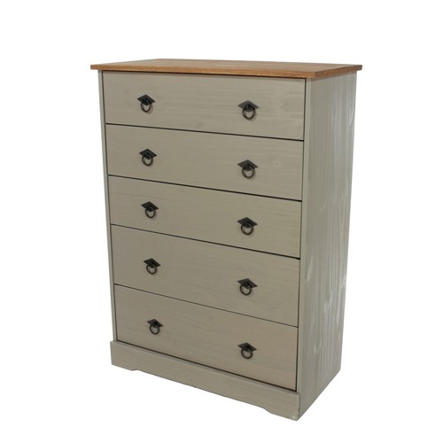 Chest drawers grey solid - chest,