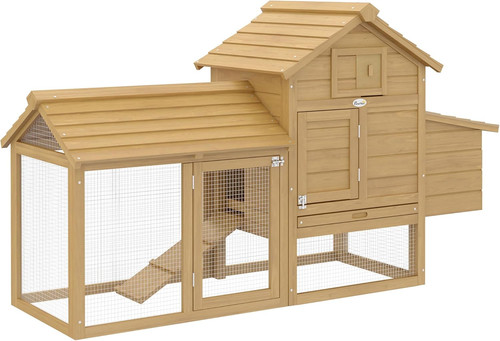 Small chicken coop with - chicken,