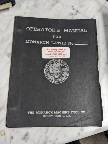 Monarch operator manual - monarch,