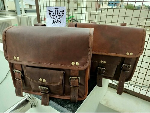 Brown leather motorcycle - brown,