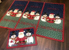 X ROMANY GYPSY WASHABLE SET OF 4 MATS-RUGS NON SLIP GYPSY CHRISTMAS MATS TOURER