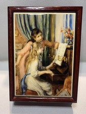 Girls At The Piano Renoir Musical Jewellery Box - Tune Fur Elise, Rare, Collect