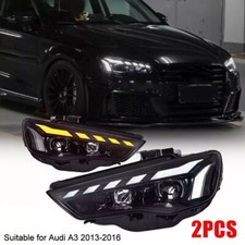 For Audi A3 2013-16 Xenon Replace LED Headlights Upgrade Projector DRL Animation