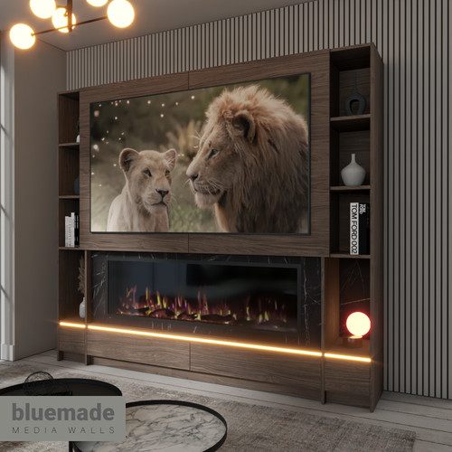 2400mm media wall furniture - tv,