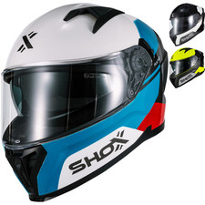 Shox Rapid Turbo Full Face Motorcycle Helmet With Inner Sun Visor ECE R22.06