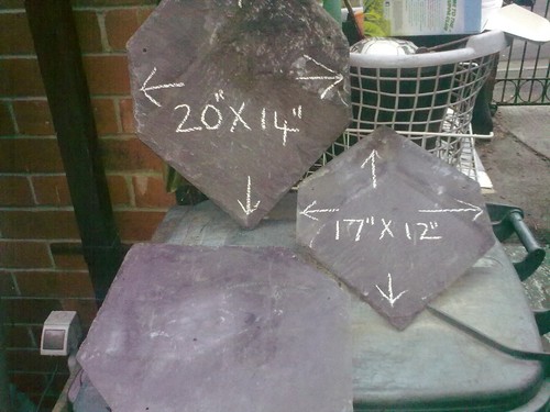 Roof slates - slates, blue)