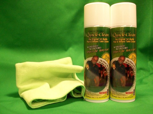 Quick clean pool table felt - pool,