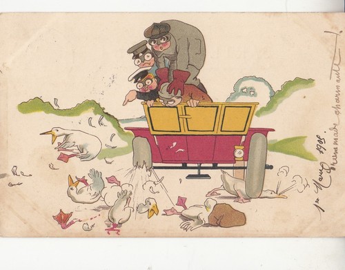 Cl29 vintage postcard car - postcard.,