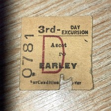 Half.  Railway. Ticket;.   (