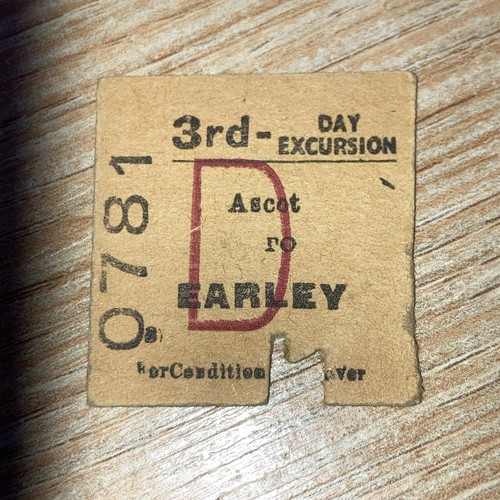Half railway ticket - railway., ticket;.