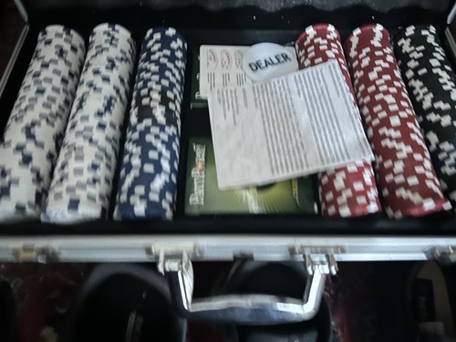 Poker set with - cards, chips