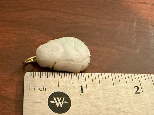 Jade buddha pendant - jade,