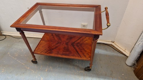 Side table mobile with - , glass