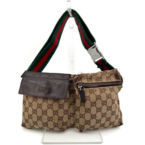 Gucci waist bag canvas web - bag,