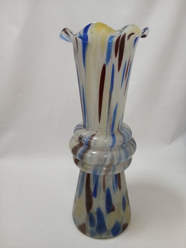 Tall blue and yellow - and, hand