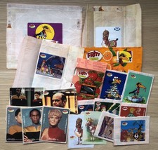 17 Trumpf Fritt Stickers + Wrappers Star Trek 1996 etc