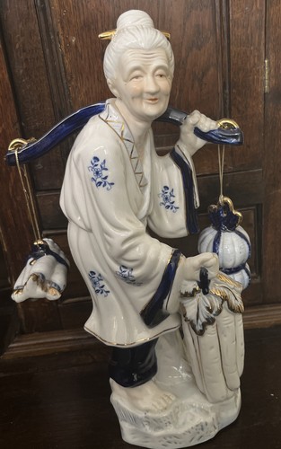 Large vintage chinoiserie - chinoiserie, blue