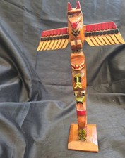 Hand Carved Wooden Totem Pole