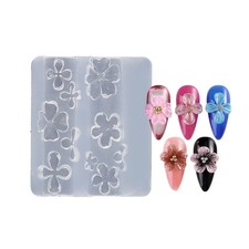 Flower Nail Art Mold Silicone Stamping Kit Embossing Nail Accessories Mould