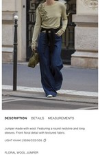 Zara floral wool jumper top