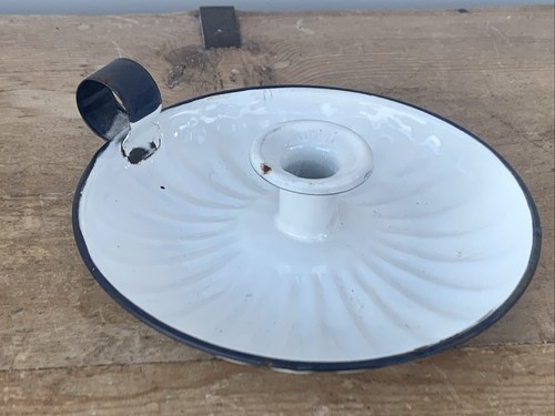 Vintage enamelware candle - vintage,
