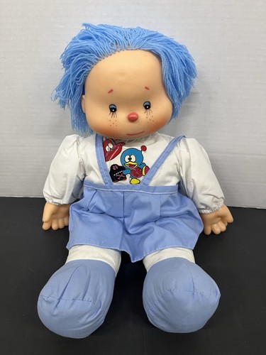 Vintage large rag doll - vintage, blue