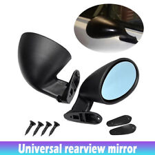 Universal Classic Vintage Gloss Black Car Side Mirror Retro Car Rearview Mirror
