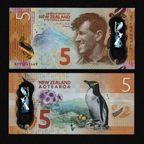 Unc new zealand five - $5,