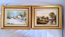 Set Of Signed Framed Oil on Canvas Paintings. By Irish Artist C Young. 
