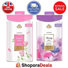2 x 100gm Yardley Perfumed Talcum Powder | Morning Dew & English Rose *Bargain*