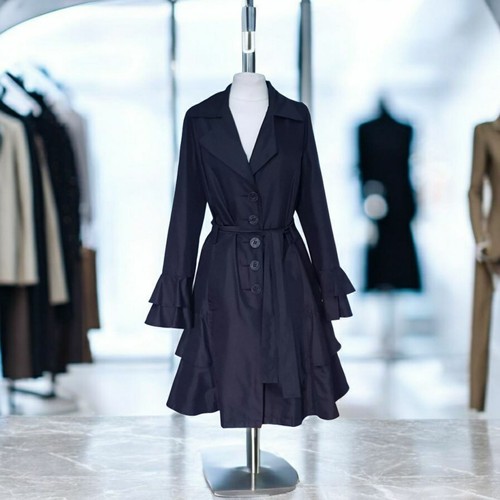 Beautiful una black - black, belted