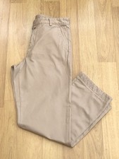 GANT Mens Light Sand Regular Straight Leg Flat Front Cotton Chinos Size 32/30