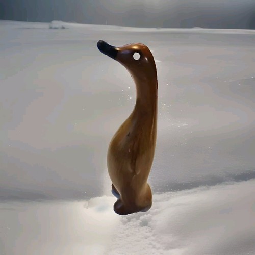 Vintage faux wood penguin - vintage,
