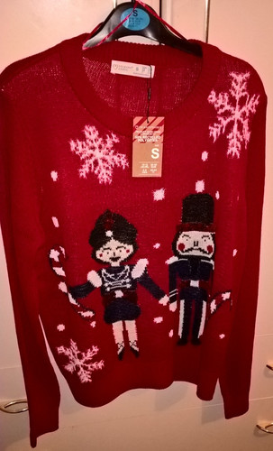 Red christmas jumper - red,