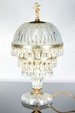 Vintage Mid Century Boudoir Lustre Table Lamp