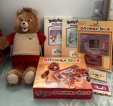 RARE Vintage 1985 Teddy Ruxpin Bear Bundle-Answer Box/book/Cassette WORKING